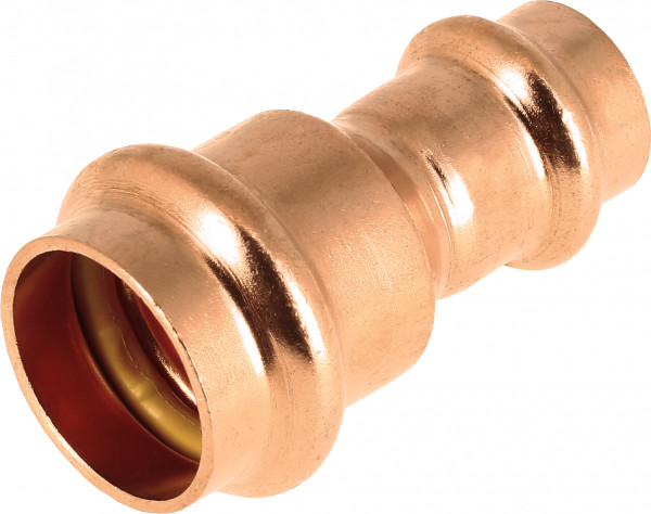Bonfix Pressfitting Rotkupfer AQUAGAS für Belgien Reduzierstück 22 x 15 - 2 x Press - (V-Profil)