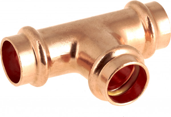Bonfix Pressfitting red copper AQUAGAS for Belgium T-connection 18 x 18 x 18 - 3 x press - (v-profile)