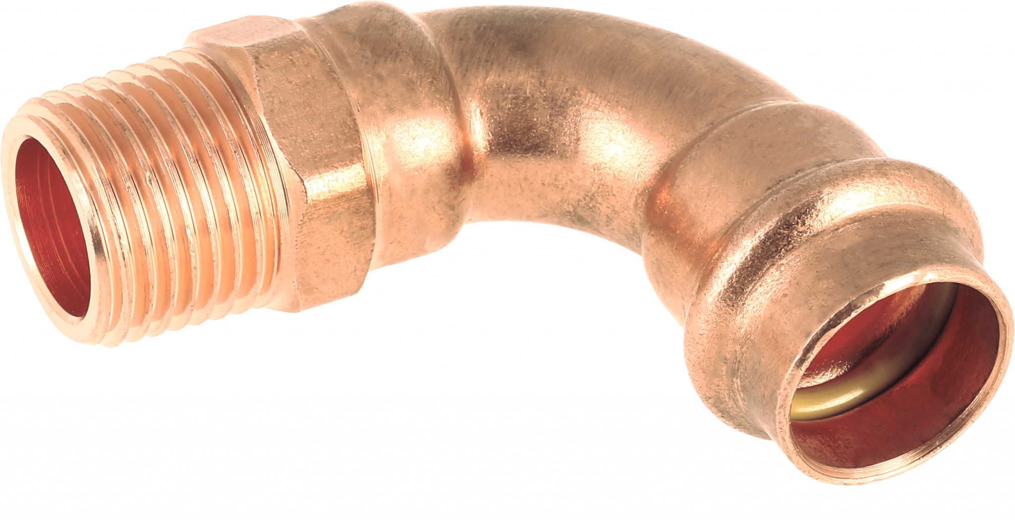 Bonfix Pressfittingen roodkoper AQUAGAS voor België Bocht 90° 1/2" x 15