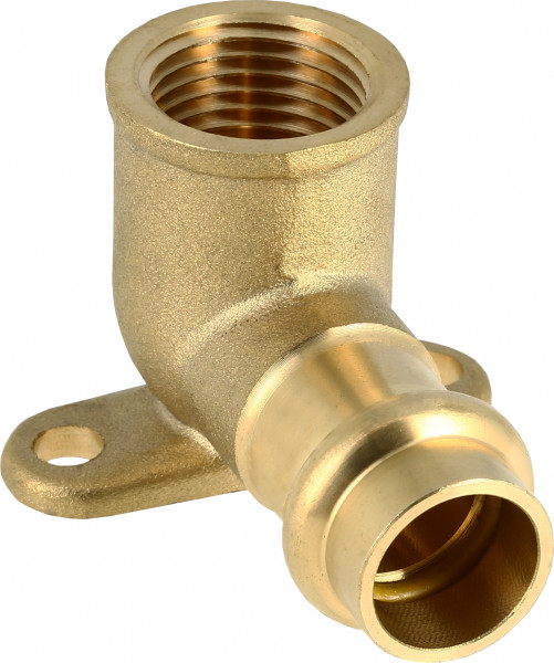 Bonfix Pressfitting Rotkupfer AQUAGAS für Belgien Wandanschluss 1/2" x 15 - langes IG x Press - (V-Profil)