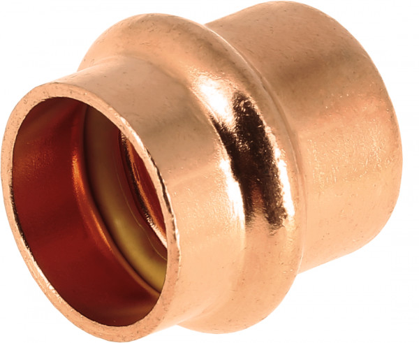 Bonfix Pressfitting Rotkupfer AQUAGAS für Belgien Endkupplung 22 - 1 x Press - (V-Profil)