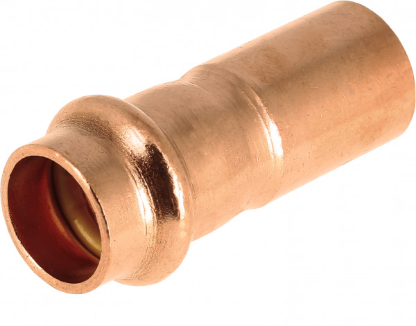 Bonfix Pressfitting Rotkupfer AQUAGAS für Belgien Steckmuffe 42 x 35 - Steck x Press - (V-Profil)