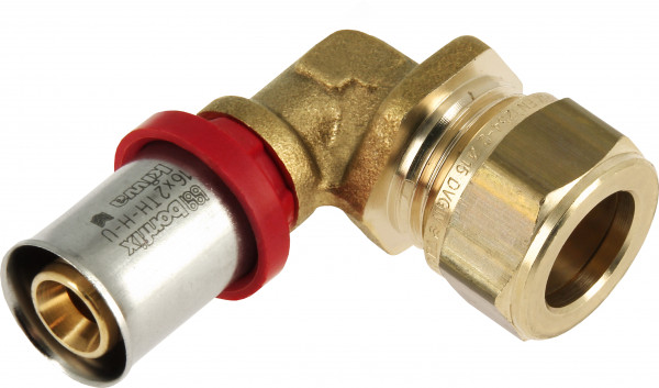 Bonfix Alu-press fitting Elbow coupling 16 x 12 - alu-press x compression