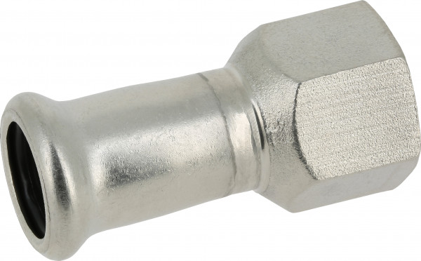 Bonfix Pressfitting SS316L Screw Bushing 1-1/4" x 28 - long Female Thread (RP) x press - (m-profile)