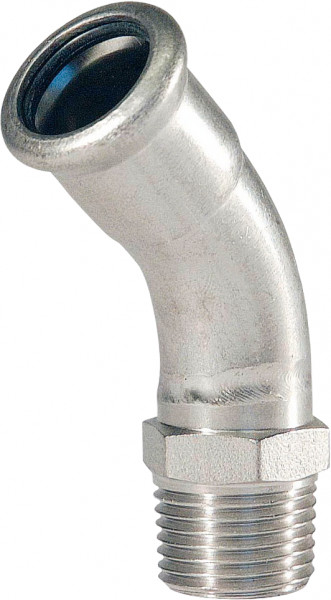 Bonfix Pressfitting SS316L Elbow 45° 1/2 x 18 - conical Male Thread (R) x press - (m-profile)