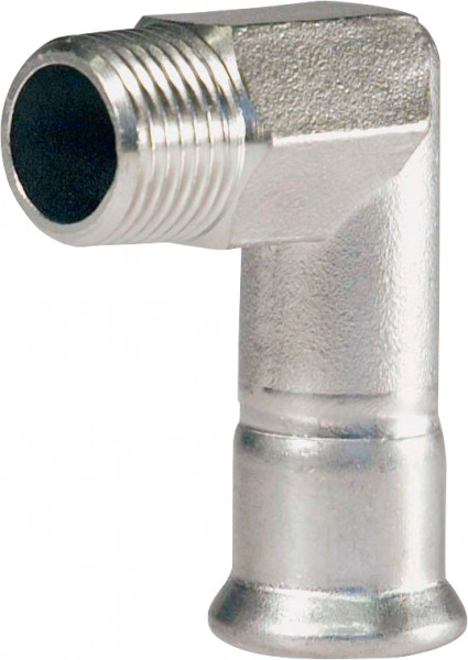 Bonfix Pressfitting Edelstahl 316L Winkelverschraubung 90° 1/2 x 18 - konisches AG (R) x Press - (M-Profil)