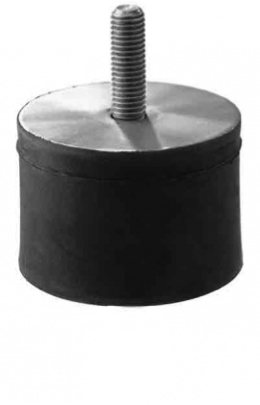 Zylindrisch Schwingungsdämpfer - Edelstahl - Type D 15 x 6 D m4x10