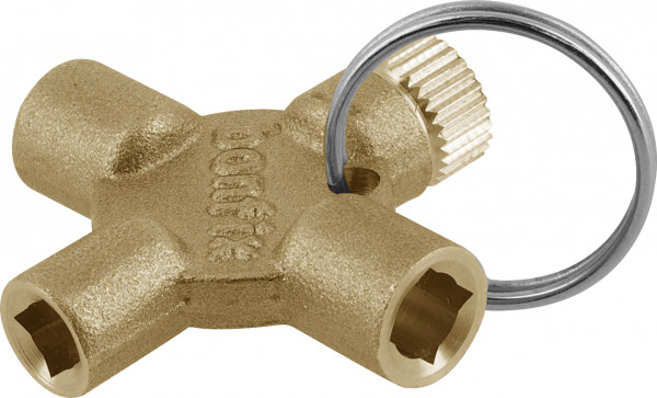 Bonfix Radiator Bleeding Key 4 mm - 5 mm - with paint cleaner