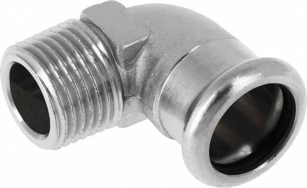 Bonfix Pressfitting galvanized steel CV Elbow coupling 90° 3/4 x 22 - conical Male Thread (R) x press - (m-profile)