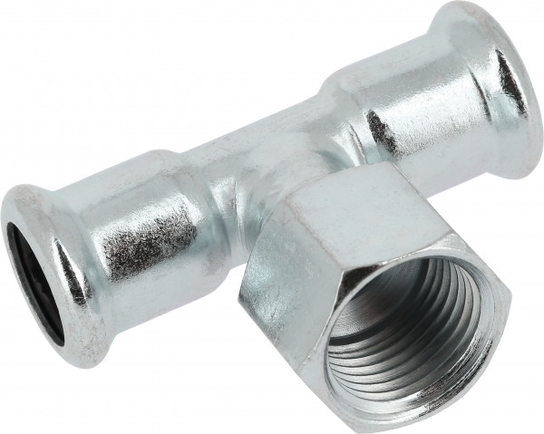 Bonfix Pressfitting galvanized steel heating T-connector 28 x 3/4 x 28 - press x long Female Thread x press - (m-profile)