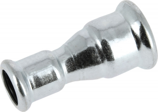 Bonfix Pressfitting galvanized steel heating Straight reducer socket 18 x 12 - 2 x press - (M-profile)