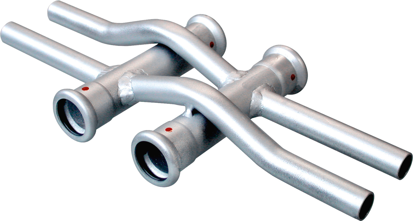 Bonfix Press - Staalverzinkte - perskoppeling - Kruisingpaar dubbel - 12 x 12 mm - 2 x insteek