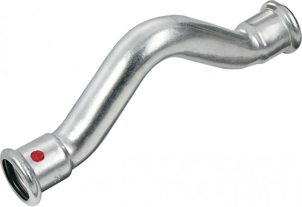 Bonfix Pressfitting galvanized steel CV Pass-through bend 15 x 15 - 2 x press - (m-profile)