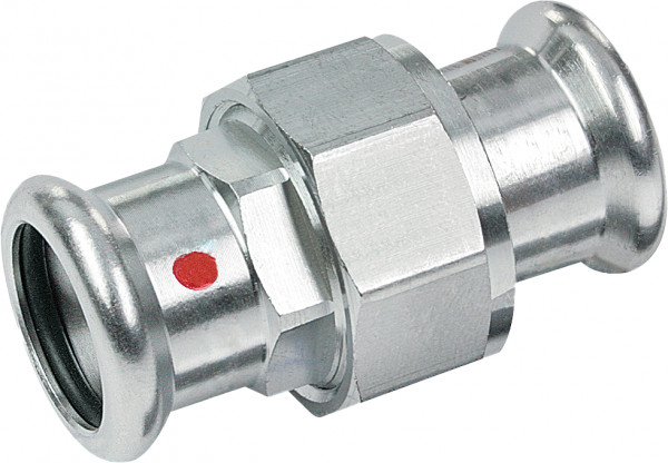 Bonfix Pressfitting galvanized steel heating 3-piece coupling 54 x 54 - 2 x press - (m-profile)