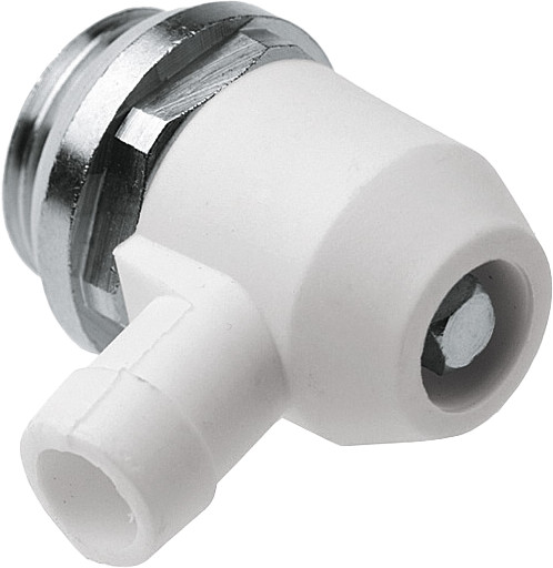 Bonfix Radiator Rotatable Drain Valve Brass Nickel Plated - Large Passage 1/2 - with Silicone Seal - Male Thread