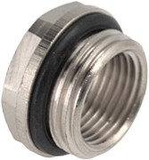 Bonfix Radiator Adapter Ring - nickel-plated brass 1/2 x 3/8 - with EPDM O-ring seal - Male Thread x Female Thread