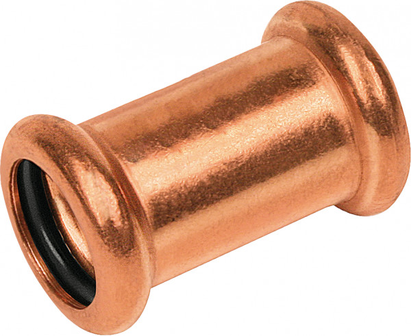 Bonfix Pressfitting Rotkupfer WASSER Gerade Verbindung 15 x 15 - 2 x Press - (M-Profil)