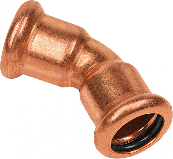 Bonfix Pressfitting Rotkupfer WASSER Bogen 45° 76,1 x 76,1 - 2 x Press - (M-Profil)