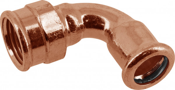Bonfix Pressfitting red copper WATER Elbow 90° 1/2 x 22 - long Female Thread x press - (m-profile)