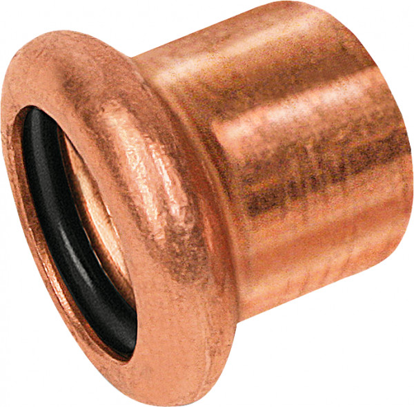 Bonfix Pressfitting red copper WATER End coupling 18 - 1 x press - (m-profile)