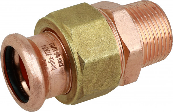 BONFIX M-Press RC 3-piece coupl. male flat seal 1" x 28 