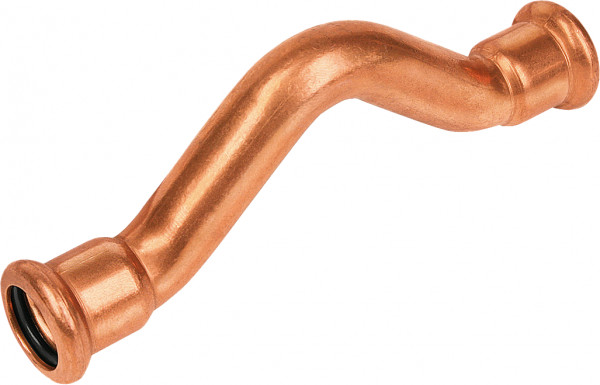 Bonfix Pressfitting red copper WATER Pass-through bend 15 x 15 - 2 x press - (m-profile)