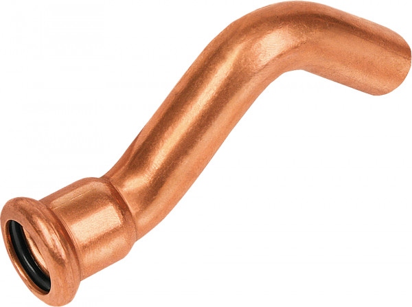 Bonfix Pressfitting red copper WATER Pass-through bend 14 x Ø14 - press x push-in - (m-profile)