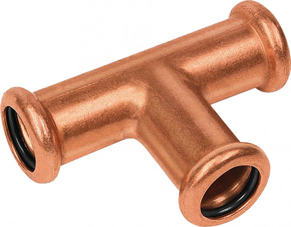 Bonfix Pressfitting Rotkupfer WASSER T-Stück - verlängert 15 x 15 x 15 - 3 x Press - (M-Profil)