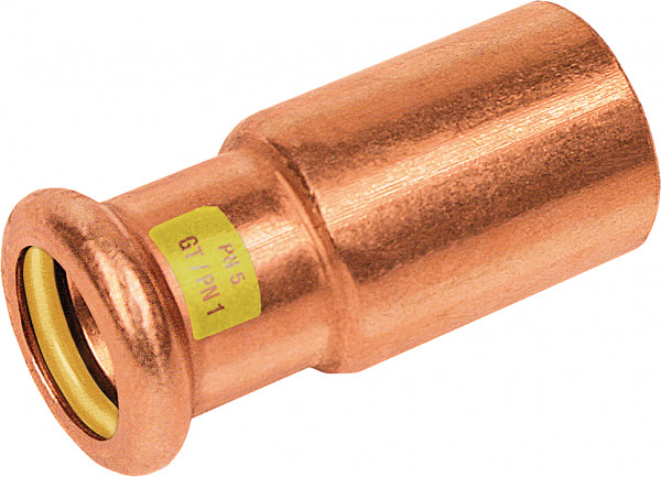 Bonfix Pressfitting red copper GAS Push-in coupling Ø42 x 28 - push-in x press - (m-profile)