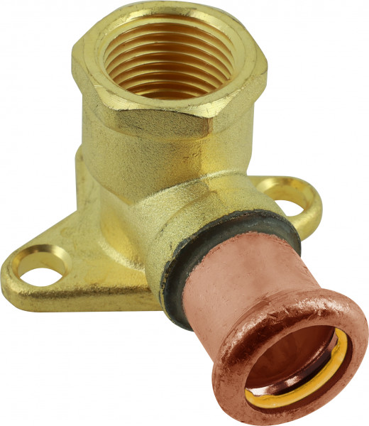 Bonfix Pressfitting red copper GAS Wall plate coupling 1/2 x 15 - long Female Thread x press - (m-profile)