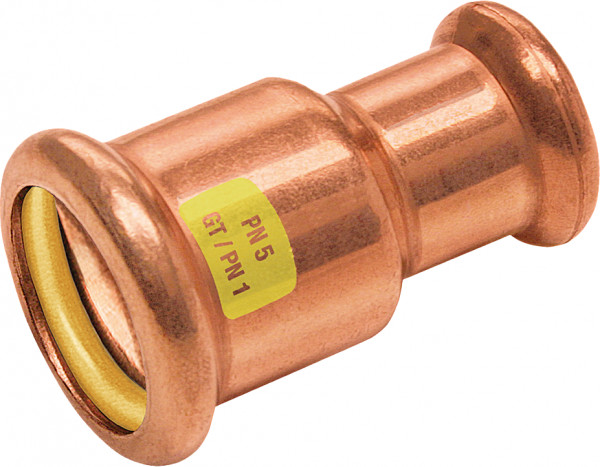 Bonfix Pressfitting red copper GAS Adapter coupling 18x16 - 2 x press - (m-profile)