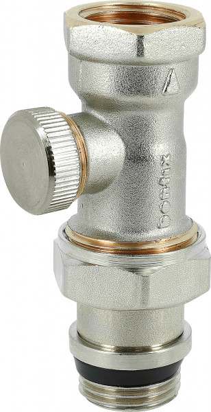 BONFIX radiator lockshield valve with gasket straight 1/2"