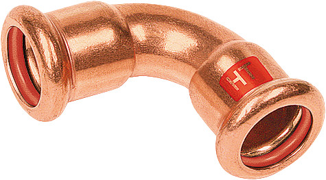 Bonfix Pressfitting red copper SOLAR Bend 90° - 42 x 42 - 2 x press - (m-profile)