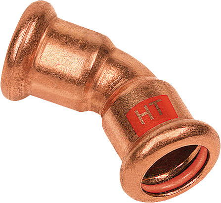 Bonfix Pressfitting red copper SOLAR Bend 45° - 54 x 54 - 2 x press - (m-profile)