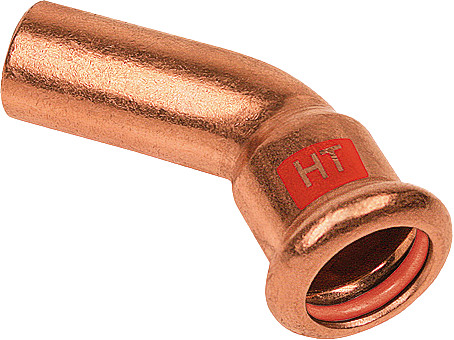 Bonfix Pressfitting Rotkupfer SOLAR Steckbogen 45° - 64 x 64 - Steck x Press - (M-Profil)