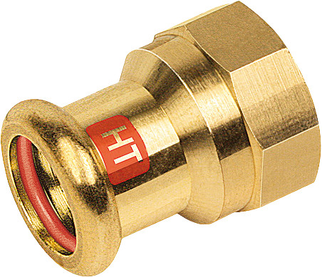 Bonfix Pressfitting Rotkupfer SOLAR Schraubmuffe 1/2" x 18 - langes IG x Press - (M-Profil)