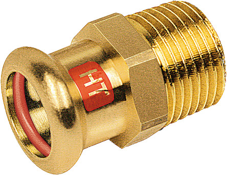 Bonfix Press fittings red copper SOLAR Nipple 1/2 x 18"