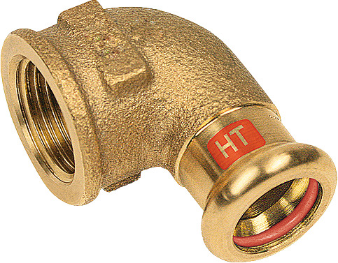 Bonfix Pressfitting red copper SOLAR Elbow 90° 1" x 28 - long Female Thread x press - (m-profile) - 601620