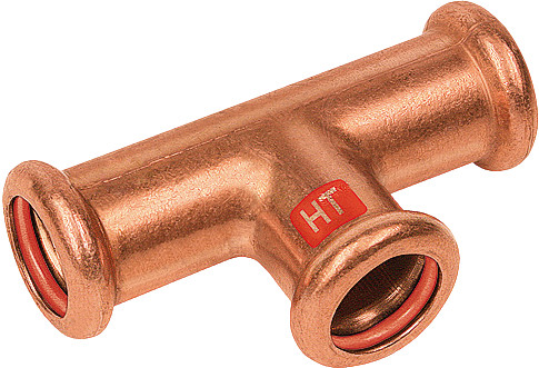 Bonfix Pressfitting red copper SOLAR T-connection - reducing 64 x 42 x 64 - 3 x press - (m-profile)