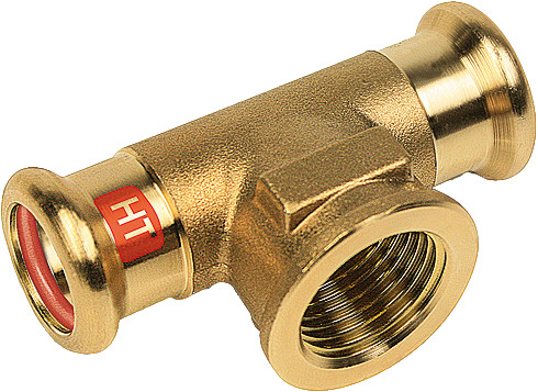 Bonfix Pressfitting Rotkupfer SOLAR T-Verbindung 28x1/2x28 - Press x langes IG x Press - (M-Profil)