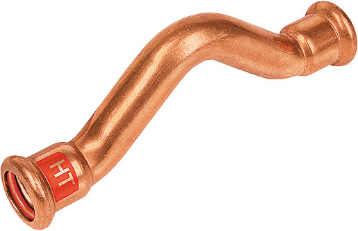 Bonfix Pressfitting red copper SOLAR Pass-through bend 28 x 28 - 2 x press - (m-profile)
