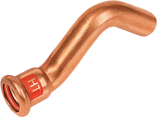 Bonfix Pressfitting red copper SOLAR Pass-through bend Ø22 x 22 - push x press - (m-profile)