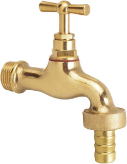 Bonfix Sanitary tap faucet - with hose connection 1/2 - polished brass 1