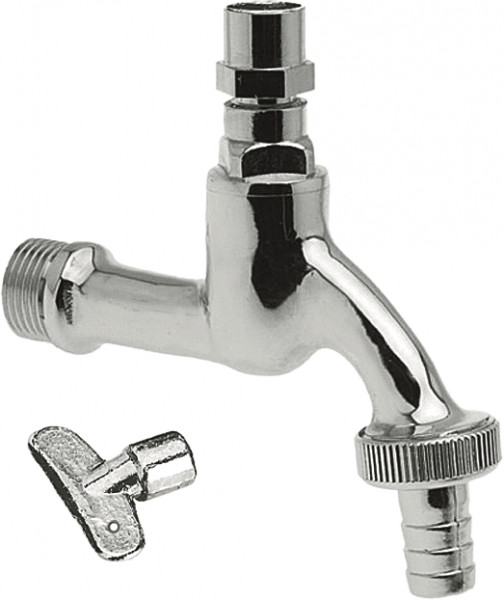 Bonfix Sanitary tap faucet - with hose connection - designed for key 1/2 - polished chrome-plated 1