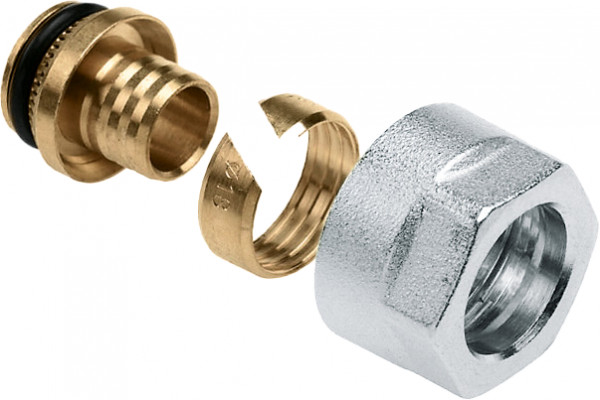 Bonfix Underfloor Heating Fittings Adaptor TP 98 || pillar, compression ring and nut || for plastic pipe system 16 x 2.0