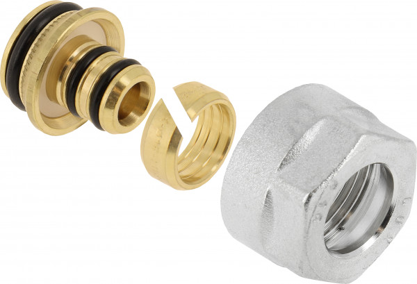 Bonfix Underfloor Heating Fittings Adaptor TP 99 || pillar, compression ring and nut || for ALU-PEX Multilayer 16 x 2.0