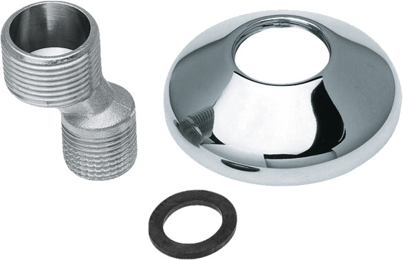 Bonfix Sanitary connection coupling S-coupling standard 3/4 x 3/8 - with chrome rosette and fiber ring