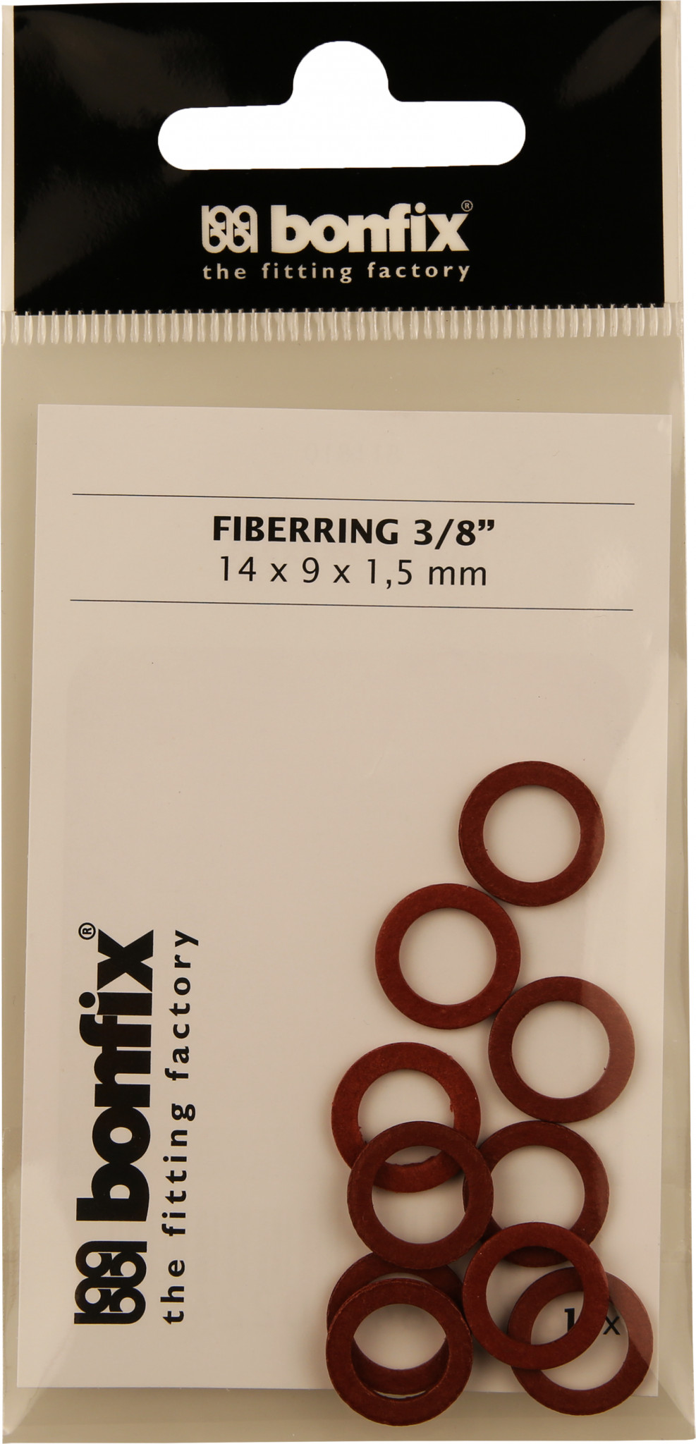 Bonfix Blisters: Afdichtingsringen Fiberringen 3/8" (14 x 9 x 1,5 mm)