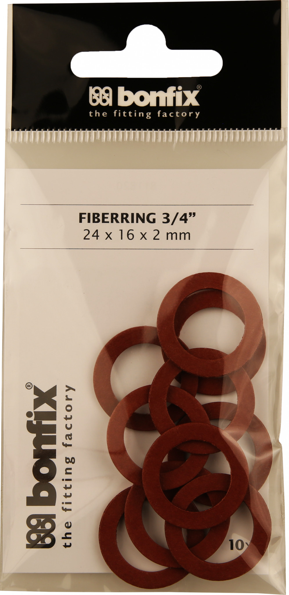 Bonfix Blisters: Afdichtingsringen Fiberringen 3/4" (24 x 16 x 2 mm)