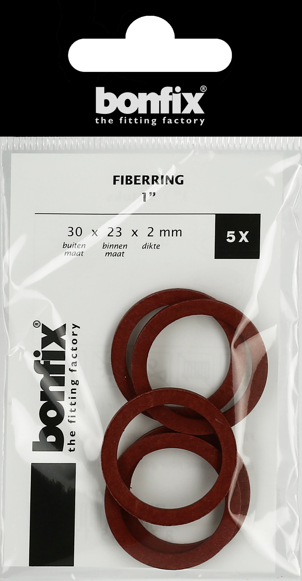 Bonfix Blisters: Afdichtingsringen Fiberringen 1" (30 x 23 x 2 mm)